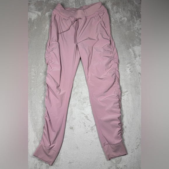 Athleta Attitude Sugarplum Mauve Dusty Rose Pink Athletic Jogger Pants 6 Tall - Picture 2 of 16